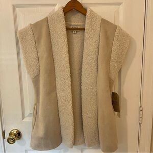 FRYE AND CO. Tan and Cream Vest